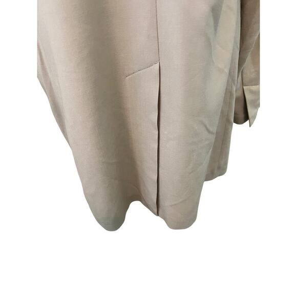 Vintage Eileen Fisher 5 Covered Button Down Beige Coat L - Picture 5 of 10